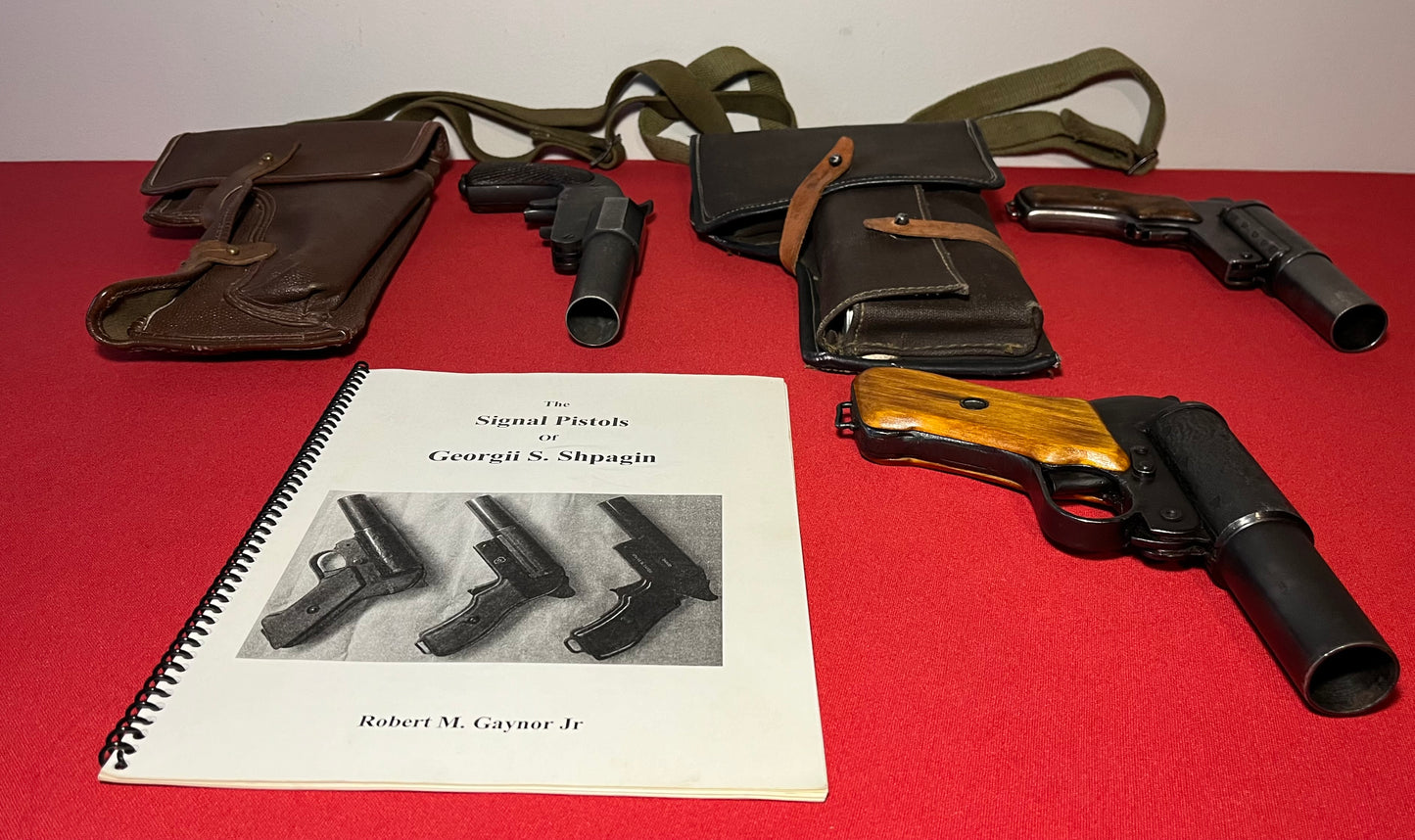 WW11 WW2 Russian Signal Pistol Collection M1930 / M1943 / M1944 Spsh2 Complete / Author’s Personal Collection Cataloged in Book (Book Included)