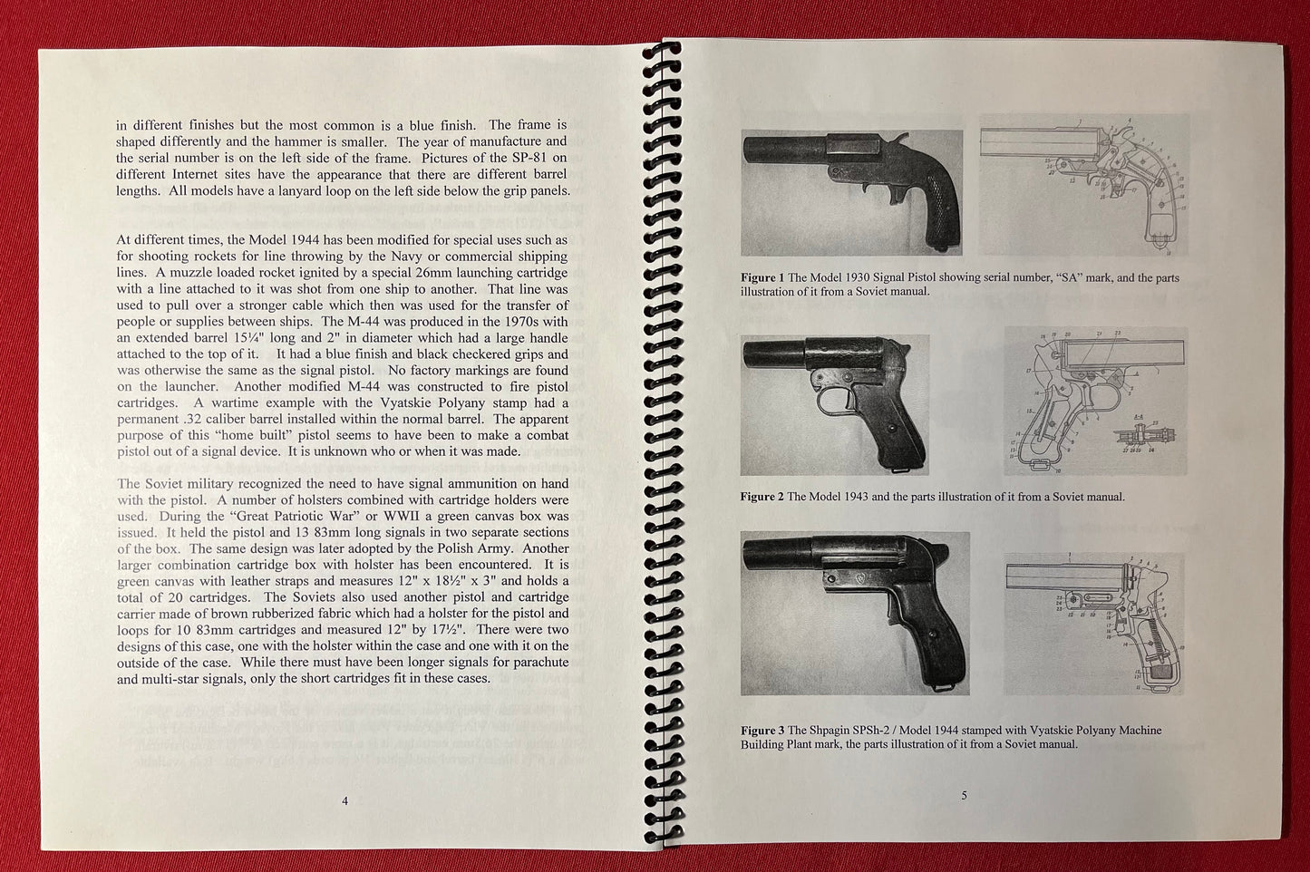 WW11 WW2 Russian Signal Pistol Collection M1930 / M1943 / M1944 Spsh2 Complete / Author’s Personal Collection Cataloged in Book (Book Included)